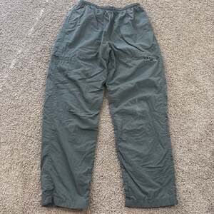 Vintage Reebok Vector Track Pants Mens Small Gray Nylon Mesh Lined Y2K EUC